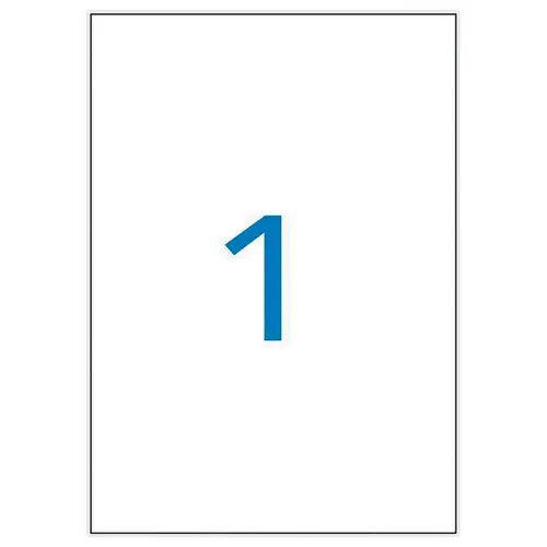 20 Planches d'étiquettes inaltérables laser 210x297 mm 20 étiq. blanc photo du produit