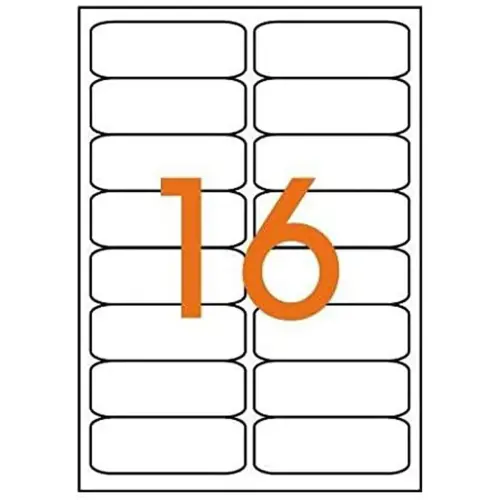 100 Planches d'&eacute;tiquettes laser L99,1xH33,9 mm soit 1600 &eacute;tiq/bo&icirc;te photo du produit