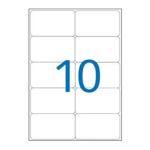 100 Planches d'étiquettes laser L99,1xH57 mm soit 1000 étiq/boîte photo du produit