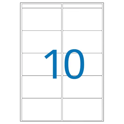 100 Planches d'&eacute;tiquettes laser L199,6x H 143,5 mm soit 200 &eacute;tiq/bo&icirc;te photo du produit