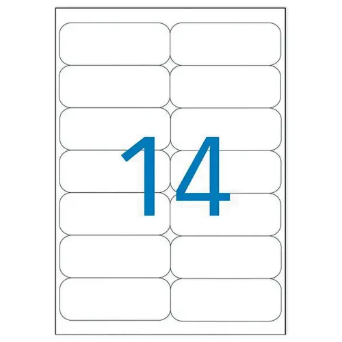 20 Planches d'&eacute;tiquettes inalt&eacute;rables laser 99,1x38,1mm 280 &eacute;tiq blanc photo du produit