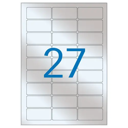 20 Planches d'étiquettes inaltérables laser 63,5x29,6mm 540 étiq. argent photo du produit
