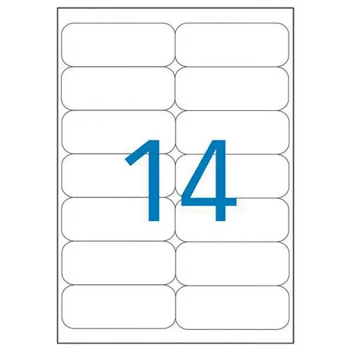 20 Planches d'étiquettes L99,1xH38,1 mm 280 étiq/boîte, jaune photo du produit
