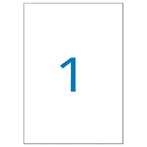 100 Planches d'&eacute;tiquettes 210 x297 - jaune photo du produit