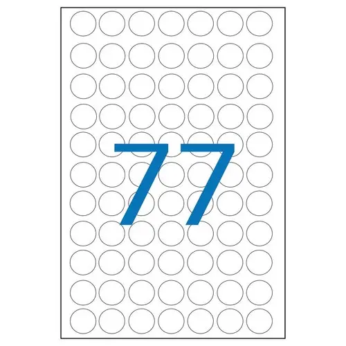 539 Pastilles gommettes de signalisation rondes, &Oslash; 8mm, blanc photo du produit