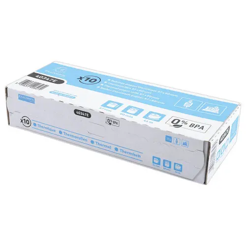 10 Bobines de papier terminaux carte bancaire - 57X60X12 mm photo du produit