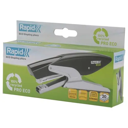 Pince agrafeuse recyclée - 24/6-26/6 - Noir - RAPID Eco photo du produit