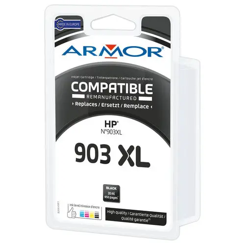Cartouche d'encre ARMOR noire compatible HP 903XL photo du produit