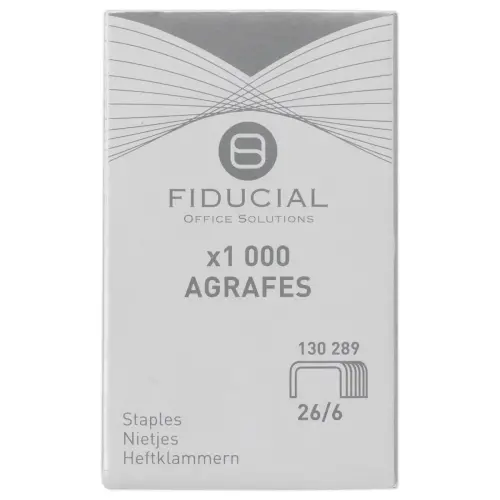 1000 Agrafes pour agrafeuses de bureau - 26/6 photo du produit