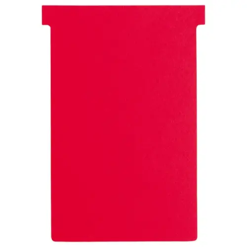 100 Fiches T pour planning - Taille 4 - Rouge - NOBO photo du produit