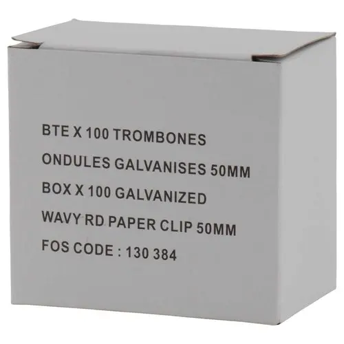 100 Trombones ondul&eacute;s 5 cm photo du produit