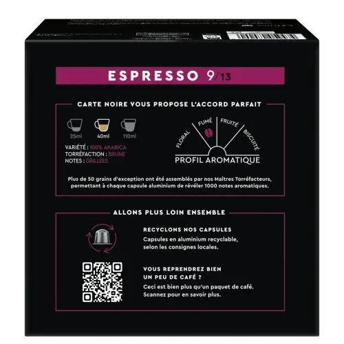 Café torréfié moulu en capsules compatibles Nespresso* - Giga Format x80 photo du produit