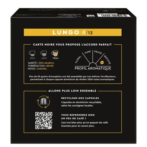 Caf&eacute; torr&eacute;fi&eacute; moulu en capsules compatibles Nespresso* - Giga Format x80 photo du produit