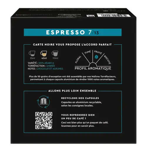 Caf&eacute; pur Arabica - Capsules compatibles Nespresso* - Giga Format x80 photo du produit