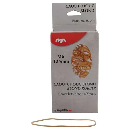 Bracelets caoutchouc &eacute;troits - 125 x 2 mm - SIGN photo du produit