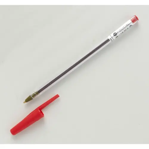 Stylo bille capuchon - Ecriture moyenne - Rouge - Fiducial photo du produit