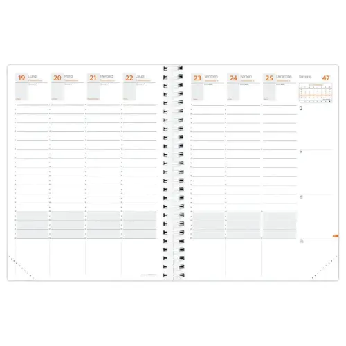 Agenda semainier  Time Life - 21x27cm - Bleu - Janvier &agrave; d&eacute;cembre - QUO VADIS photo du produit