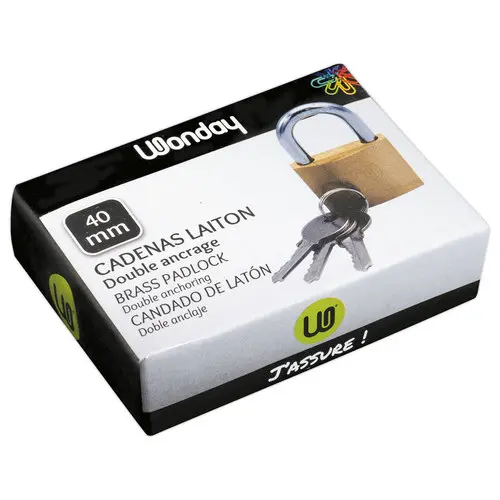 Cadenas de sûreté en laiton double ancrage mécanisme à goupilles 40 mm photo du produit