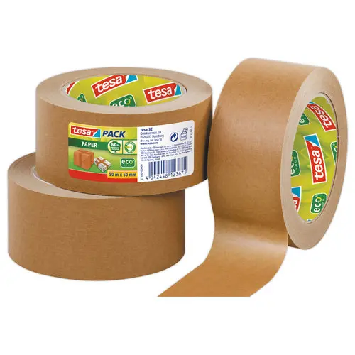 Ruban adhésif Kraft tesa® rouleau de 50 mm x 50 m marron photo du produit