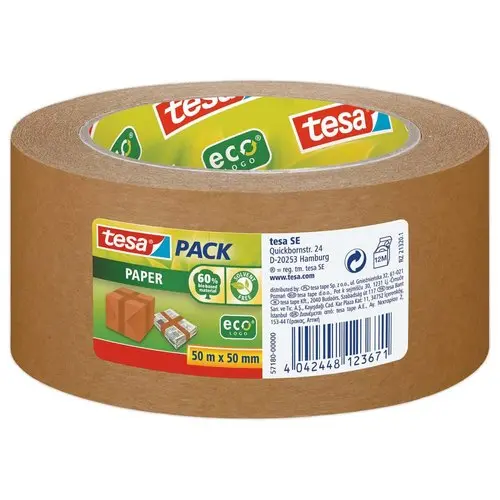 Ruban adhésif Kraft tesa® rouleau de 50 mm x 50 m marron photo du produit