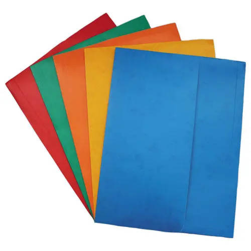 10 Chemises pochettes carte lustrée avec soufflet 250 g photo du produit