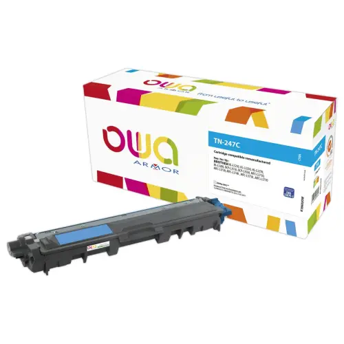 Toner éq. Brother TN-247C - Haute capacité - Cyan - OWA photo du produit
