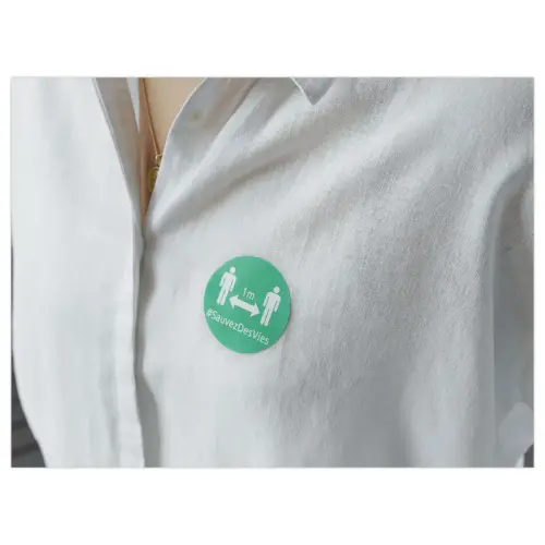 24 Badges adhésifs - "Distanciation sociale" - Vert - Avery photo du produit