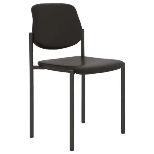 2 Chaises simili cuir lavable - noir photo du produit