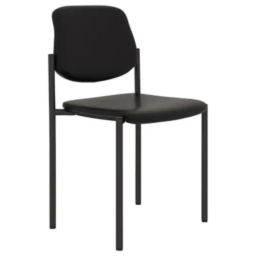 2 Chaises simili cuir lavable - noir photo du produit