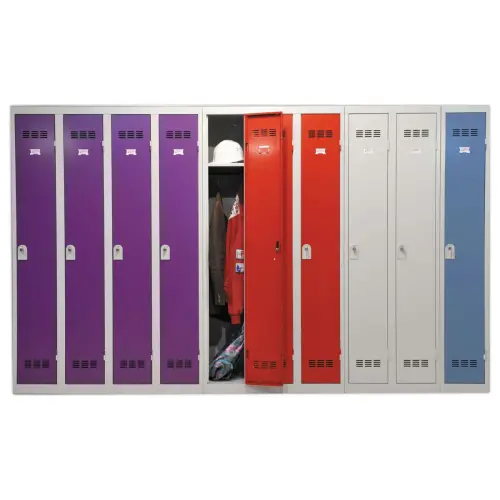 Vestiaire d'atelier 4 colonnes, H 180 xL 120 X P 50 cm gris/gris photo du produit