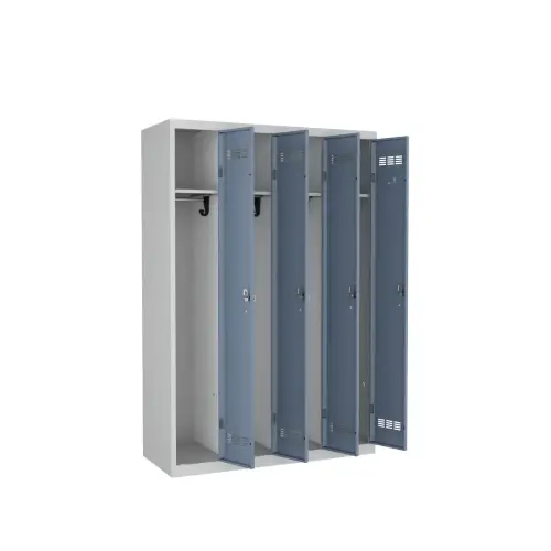 Vestiaire d'atelier 4 colonnes - Gris/bleu - Vinco INDUSTRIES photo du produit