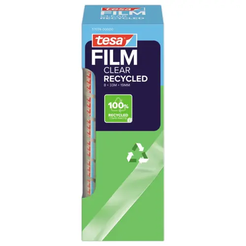 8 Rouleaux adh&eacute;sifs transparents TESA Ecologo - 33 mx 19 mm photo du produit