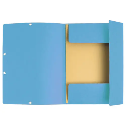 Chemise 3 rabats à élastiques carte lustrée - Bleu clair - EXACOMPTA photo du produit