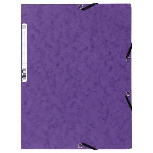 Chemise 3 rabats à élastiques carte lustrée - Violet - EXACOMPTA photo du produit