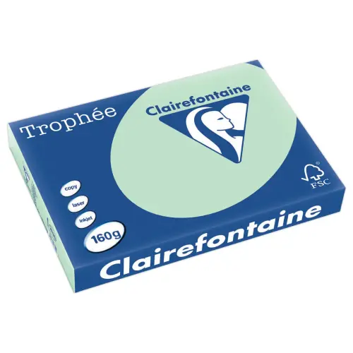Ramette de 250 feuilles de papier couleurs pastel Troph&eacute;e A3 -160g photo du produit