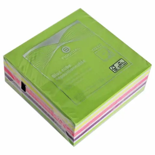 Bloc cube 320 feuilles - 76x76mm - Couleurs vives - Fiducial photo du produit