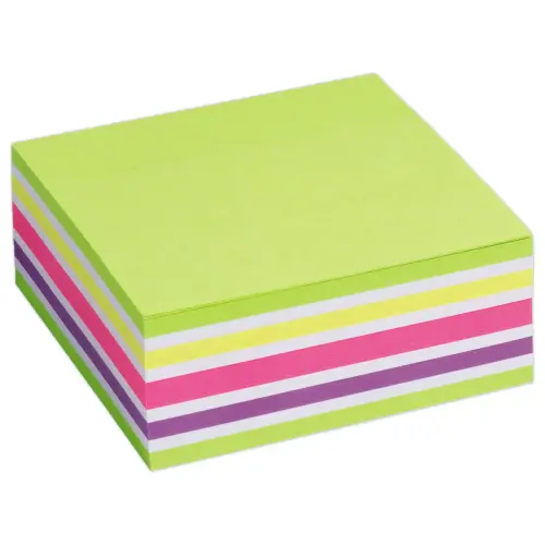 Bloc cube 320 feuilles - 76x76mm - Couleurs vives - Fiducial photo du produit