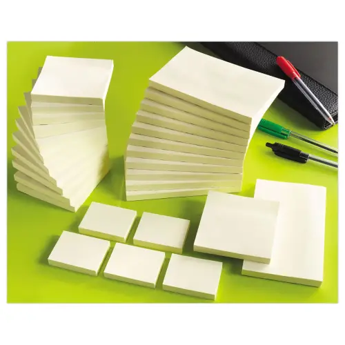 12 Blocs notes repositionnables - 3,8 x 5,1 cm - Jaune - Fiducial photo du produit