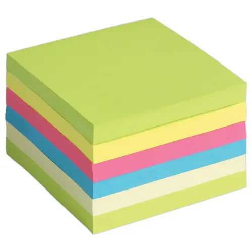 6 Blocs notes repositionnables super adh&eacute;sives - 7,6 x 7,6 cm - Fiducial photo du produit