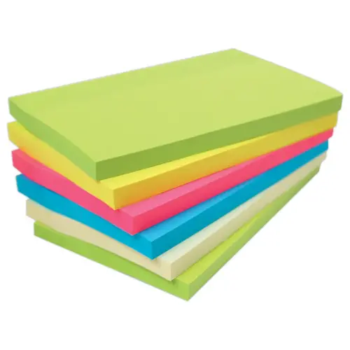 6 Blocs notes repositionnables super adh&eacute;sives - 7,6 x 12,7 cm - Fiducial photo du produit