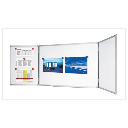 Tableau blanc triptyque Unite Plus - Surface émaillée - 90 x 120 cm - LEGAMASTER photo du produit