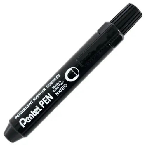 Marqueur permanent rétractable NXN50 - Pointe ogive moyenne - Noir - PENTEL photo du produit