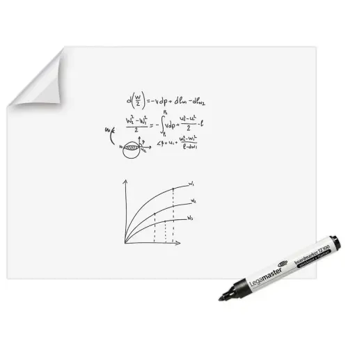Rouleau 15 feuilles électrostatiques Magic Chart - Version tableau blanc - 90 x 120 cm - Legamaster photo du produit