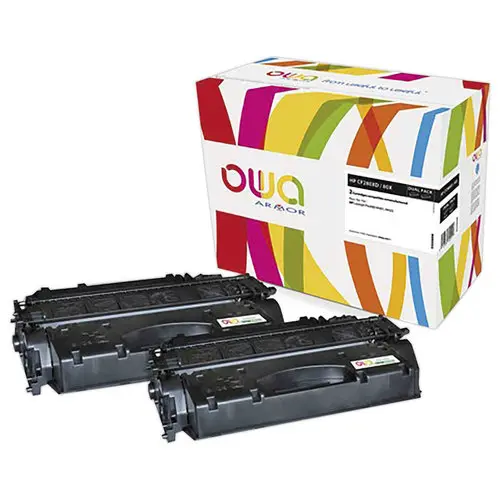 2 Toners éq. HP CF280X - Haute capacité - Noir - OWA photo du produit