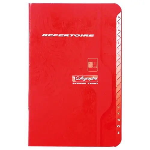 R&eacute;pertoire - 11 x 17 cm - Reliure agraf&eacute;e - Calligraphe photo du produit