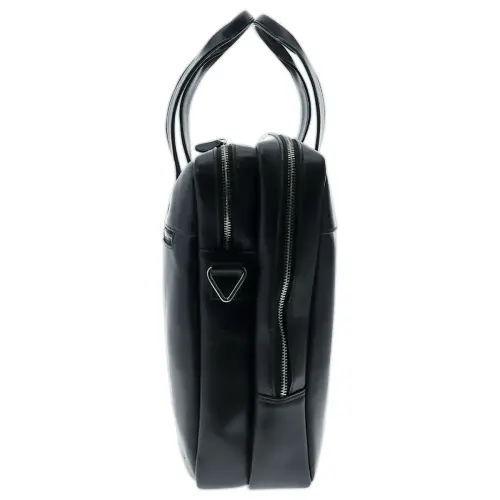 Sacoche ordinateur double compartiments Exactive en cuir noir 15.6" photo du produit