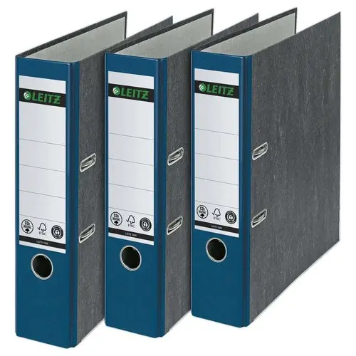 Classeurs à levier carton marbré - Dos 8 cm - bleu - LEITZ photo du produit