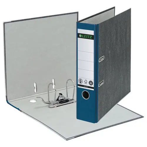 Classeurs à levier carton marbré - Dos 8 cm - bleu - LEITZ photo du produit