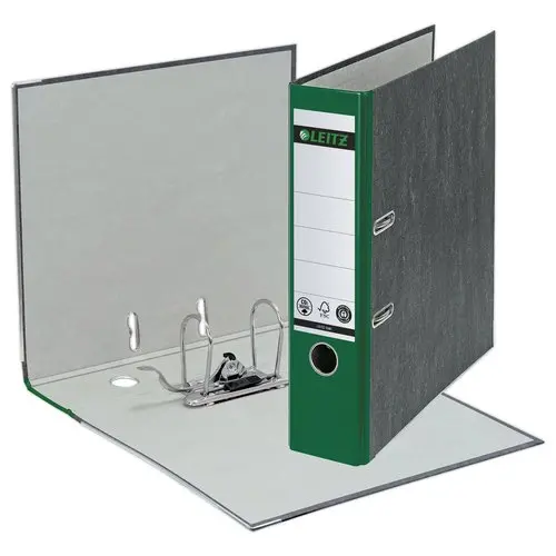 Classeurs à levier carton marbré LEITZ- Dos 8 cm - Dos couleur vert photo du produit