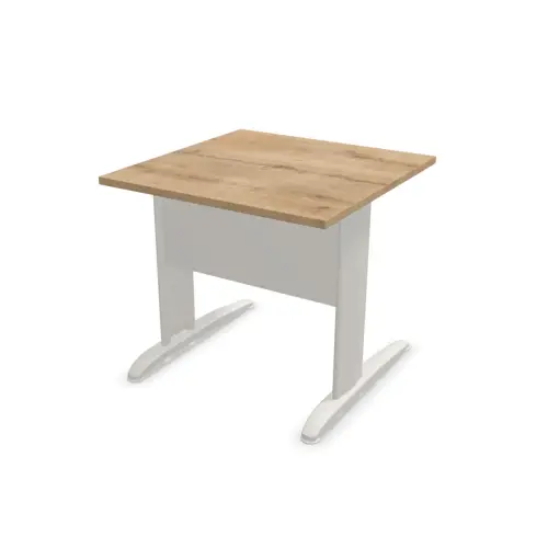Table 80 x 80 ch&ecirc;ne vein&eacute; - pieds aluminium Fiducial photo du produit